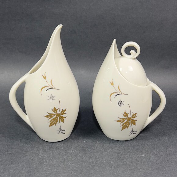 Vtg Royal Jackson Enchantment Parisienne Sugar Bowl & Lid Creamer Floral - Picture 7 of 16